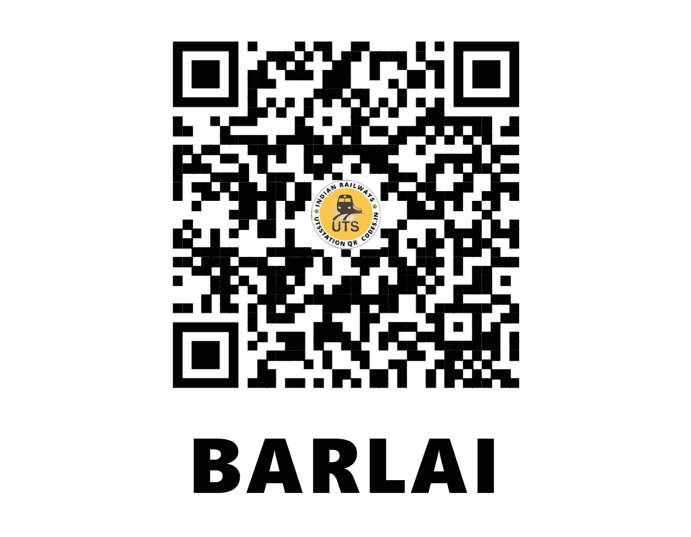 UTS QR Code for BARLAI - BLAX - WR (MADHYA PRADESH)